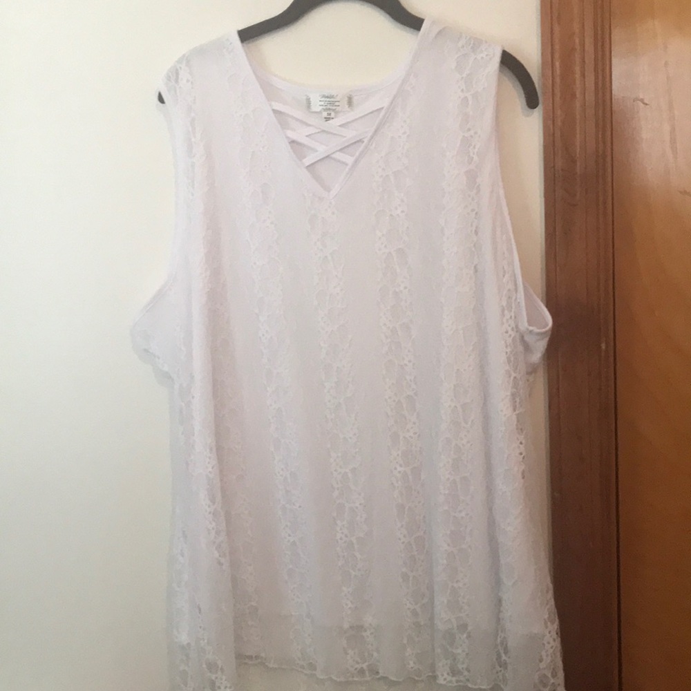 White Lace Tank Top